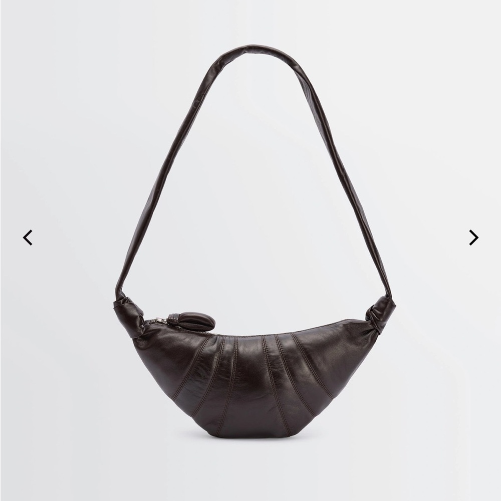 SOLD - LEMAIRE Small Croissant Crossbody Bag Dark Chocolate Brown Nappa Leather
